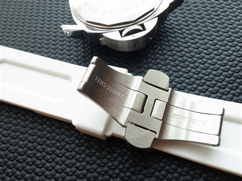 panerai rubber strap deployment buckle|More.